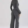 Theekleurige, gebreide utility-broek