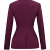 Theodora Wijnrode Blazer met Diepe V-hals