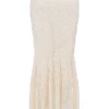 Therese Vintage crèmekleurige maxi-rok met kant