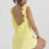 Tink Buttercup satijnen mini-jurk met ruches