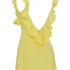Tink Buttercup satijnen mini-jurk met ruches