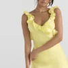 Tink Buttercup satijnen mini-jurk met ruches
