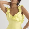 Tink Buttercup satijnen mini-jurk met ruches
