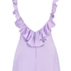 Tink Orchid satijnen mini-jurk met ruches