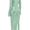 Titania Seafoam Maxi-avondjurk met pailletten