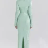 Titania Seafoam Maxi-avondjurk met pailletten