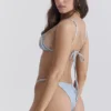 Toulouse blauw paisley bikini-onderstuk met ruches