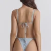 Toulouse blauw paisley bikini-onderstuk met ruches