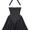 Valentia zwarte halter mini-jurk