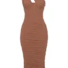 Valentina Mocha asymmetrische midi-jurk met uitsnijdingen