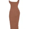 Valentina Mocha asymmetrische midi-jurk met uitsnijdingen
