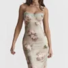 Venus Vintage bloemen midi-jurk