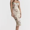 Venus Vintage bloemen midi-jurk