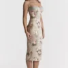 Venus Vintage bloemen midi-jurk