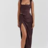 Vesper rijkbruine maxi-rok