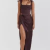 Vesper rijkbruine maxi-rok