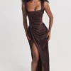 Vesper rijkbruine maxi-rok