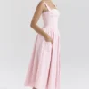 Vivien Strawberry Shortcake Gingham Midi-zomerjurk