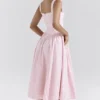 Vivien Strawberry Shortcake Gingham Midi-zomerjurk