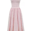 Vivien Strawberry Shortcake Gingham Midi-zomerjurk