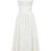 Vivien witte midi-zomerjurk met broderie anglaise