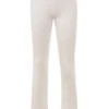 Wren ivoorkleurige kasjmier slim fit cigarettebroek