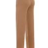 Yalina camelkleurige kasjmiermix-broek