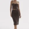 Yolanda zwarte kanten midirok