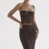 Yolanda zwarte kanten midirok