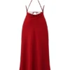 Zanab Red Rose maxi-jurk met split op de dij
