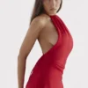 Zanab Red Rose maxi-jurk met split op de dij