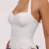 Zizi Witte Halternek Broderie Anglaise Korsetten Top