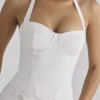 Zizi Witte Halternek Broderie Anglaise Korsetten Top
