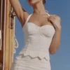 Zizi Witte Halternek Broderie Anglaise Korsetten Top